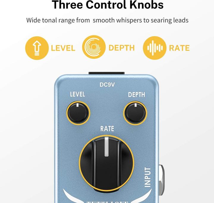 Donner Analoges Chorus-Gitarrenpedal mit True Bypass (Bass, Electric guitar)