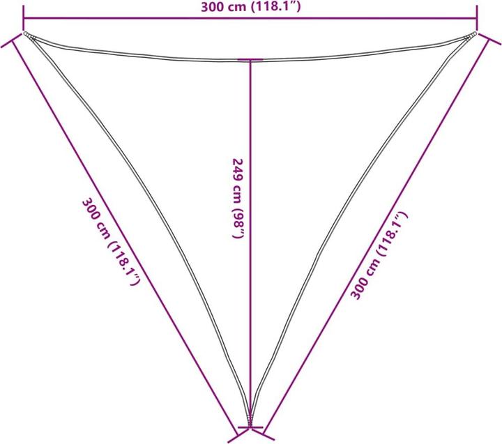 Actual product image VidaXL Voile d'ombrage (300 x 300 x 300 cm)