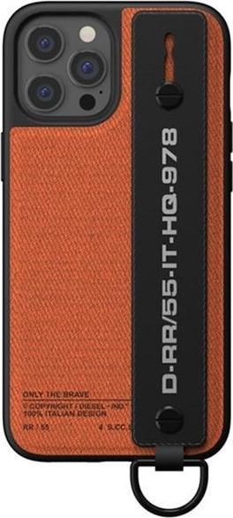Image du produit Diesel Handstrap Case Utility Twill iPhone 12/12 Pro czarno-pomarańczowy/black-orange 44288 (Apple iPhone 12)