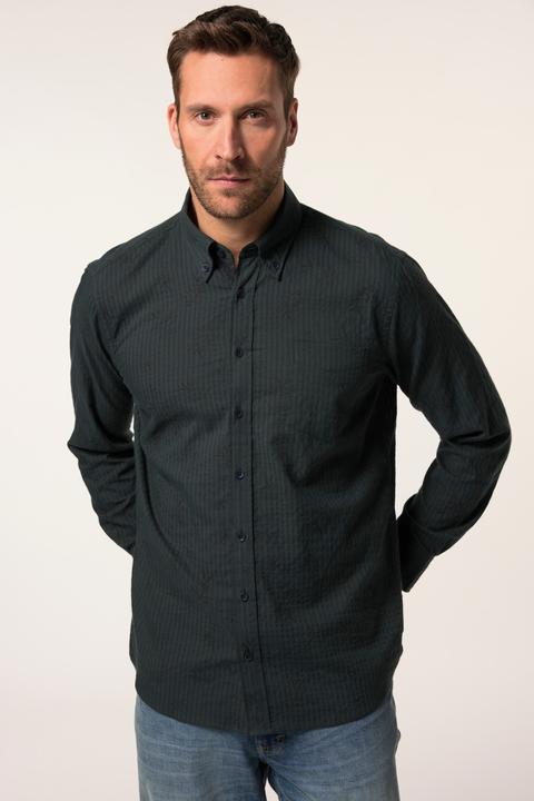 Actual product image JP1880 JP 1880 shirt, long sleeve, all-over print, button-down collar, modern fit, up to 8 XL (4XL)