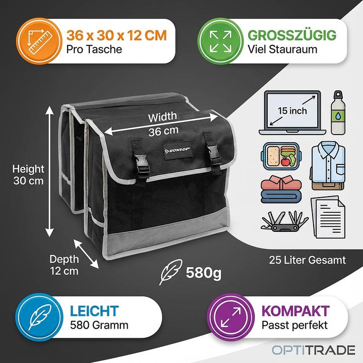 Image du produit Dunlop Sacoche de selle (26 l, Sac de selle)