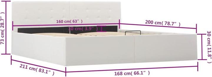 Produktbild vidaXL Stauraumbett (160 x 200 cm)