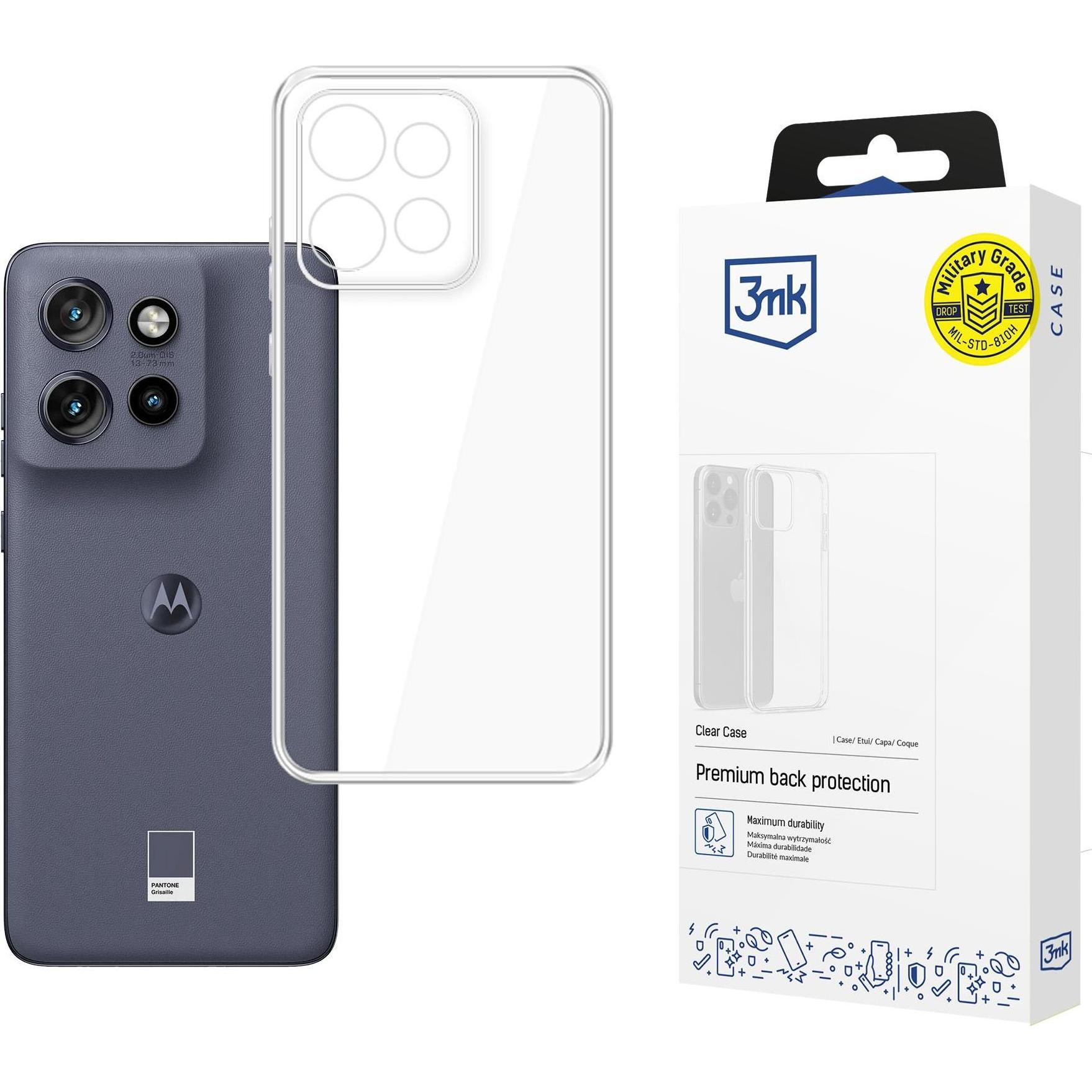 3MK Custodia trasparente per Motorola Edge 50 Neo - trasparente (Motorola Edge 50 Neo), Cover smartphone, Trasparente