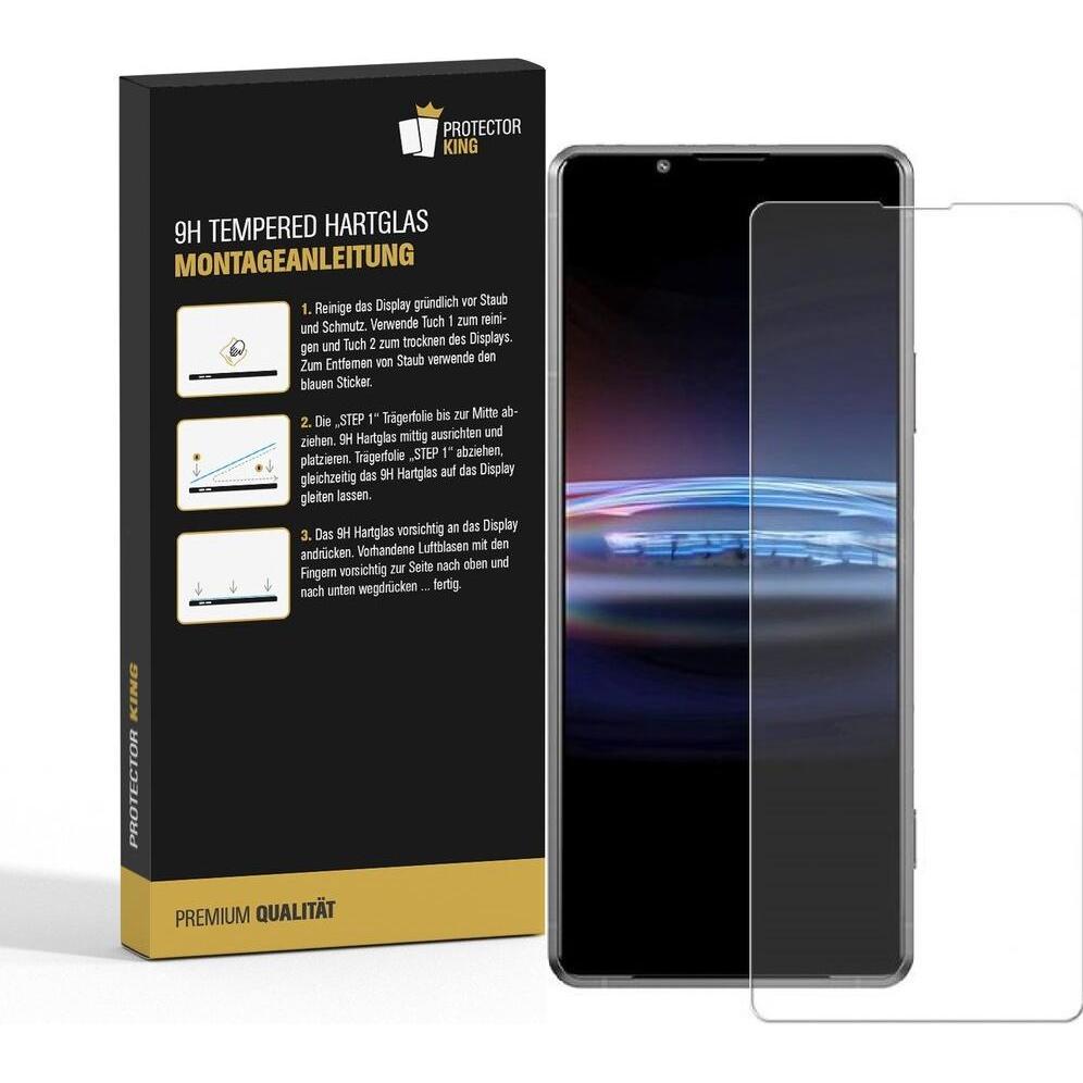 Thumbnail - Protectorking 1x echtes Tempered 9H Panzerhartglas 3D KLAR (1 Stück, Sony Xperia Pro-I), Smartphone Schutzfolie, Transpa...