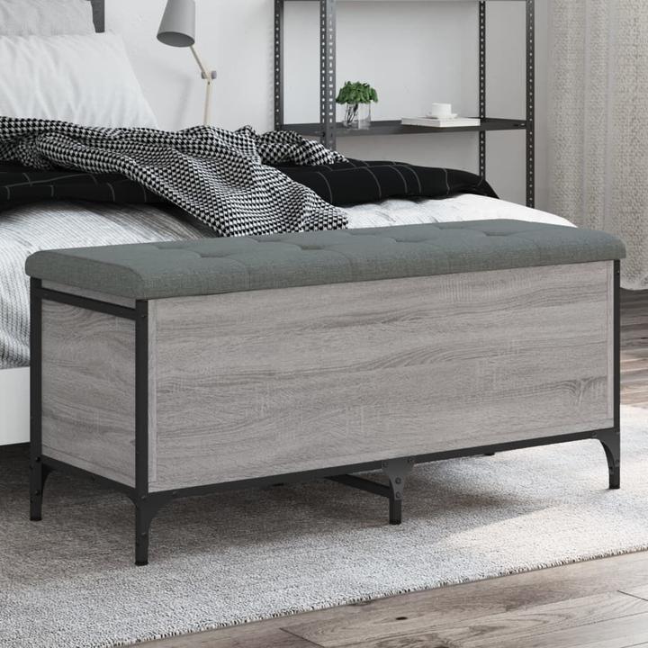 Produktbild VidaXL Sitzbank mit Stauraum Grau Sonoma 102x42x45 cm (42 cm)
