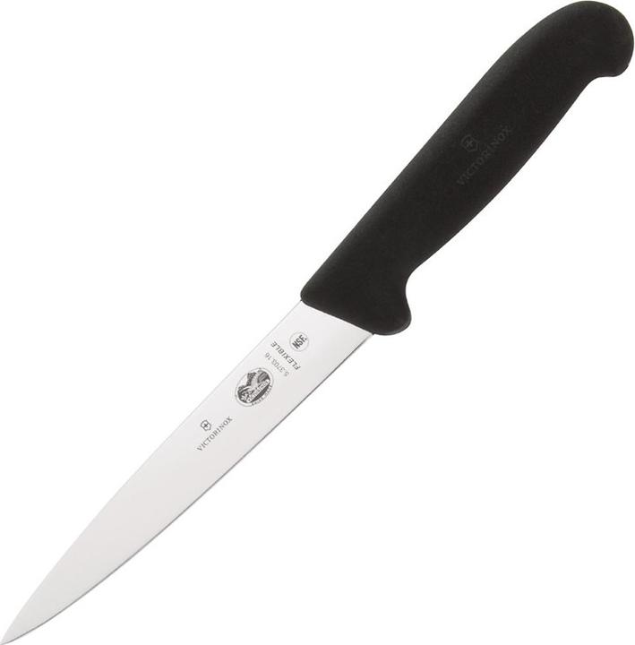Produktbild Victorinox V-5.37 03.16 Filetiermesser Fibrox 16 cm, Edelstahl, schwarz (16 cm)