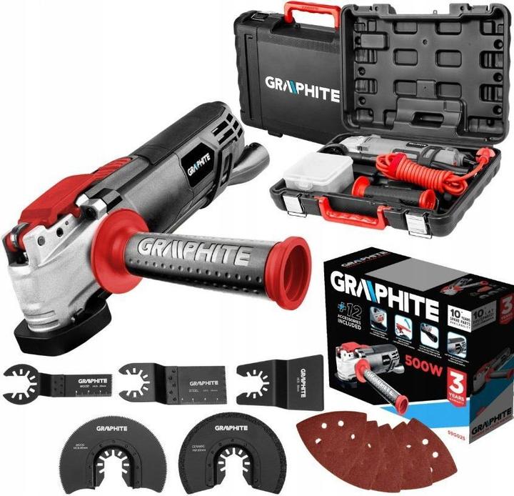 Produktbild Graphite Multifunktionsgerät 500W, Schwingungszahl 8000-16000 min??, Koffer