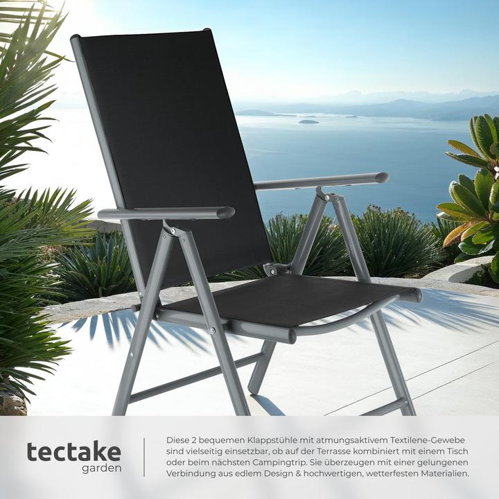 Produktbild tectake 2x Gartenstuhl