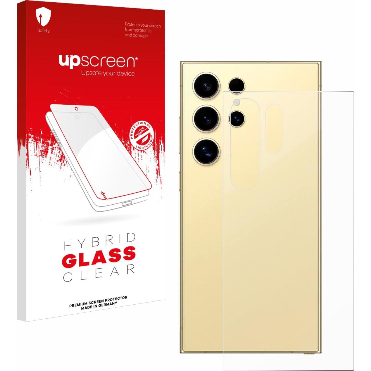 upscreen Scratch Shield Panzerglasfolie (1 Stück, Samsung Galaxy S24 Ultra), Smartphone Schutzfolie, Transparent