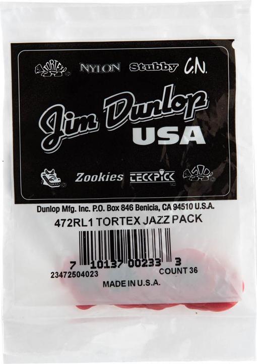 Actual product image Dunlop Tortex Jazz 1 red L 1 (36) (36 x)