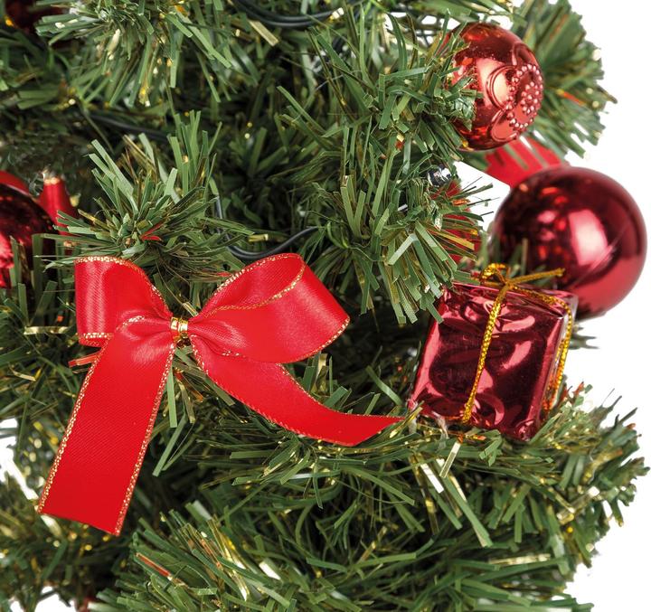 Produktbild Idena WH Dekobaum 10 LED 6h Timer ww rote Deko (0.18 m)