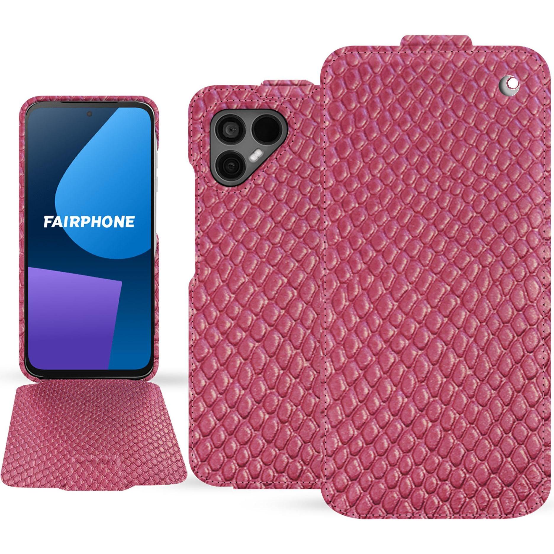 Noreve Lederschutzhülle vertikal (OnePlus 5), Smartphone Hülle, Rosa