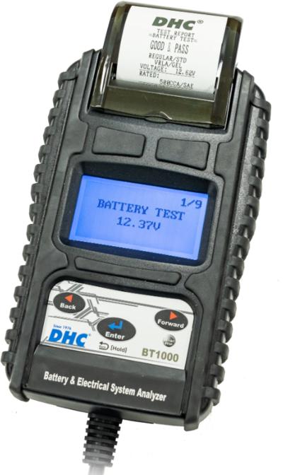 Actual product image DHC Battery tester BT1000 for 6V/12V with integrated printer