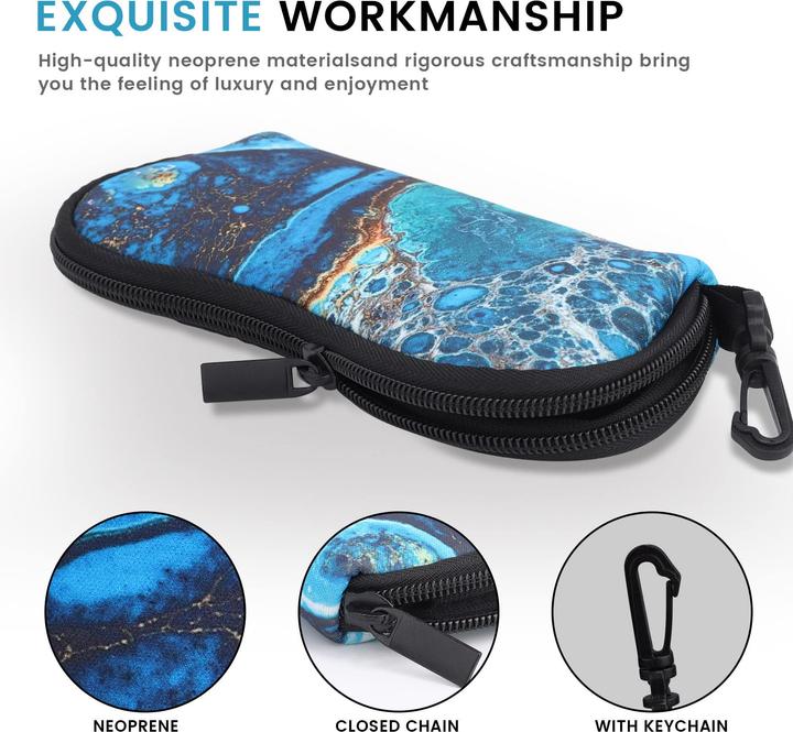 Produktbild Only-Bags.Store 2-teiliges weiches Sonnenbrillenetui,Neopren-Brillentasche mit Reissverschluss,Tragbare