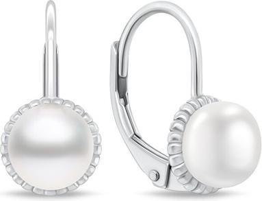 Brilio Silver - Silver earrings with river pearls EA1140W