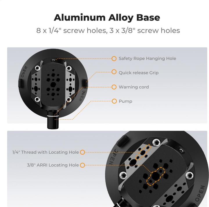 Image du produit K&F Concept Suction Cup Camera Mount