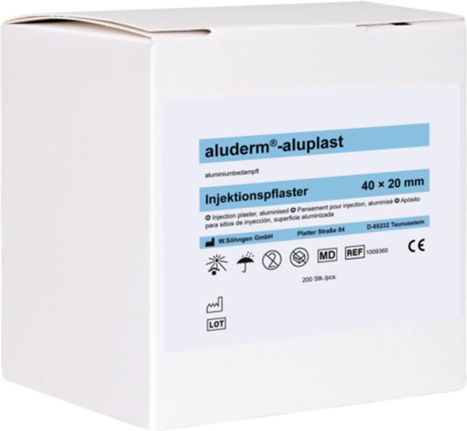 Söhngen aluderm aluplast Injektionspflaster 40x20mm, in Spenderbox, 200 Stk. (200 x)
