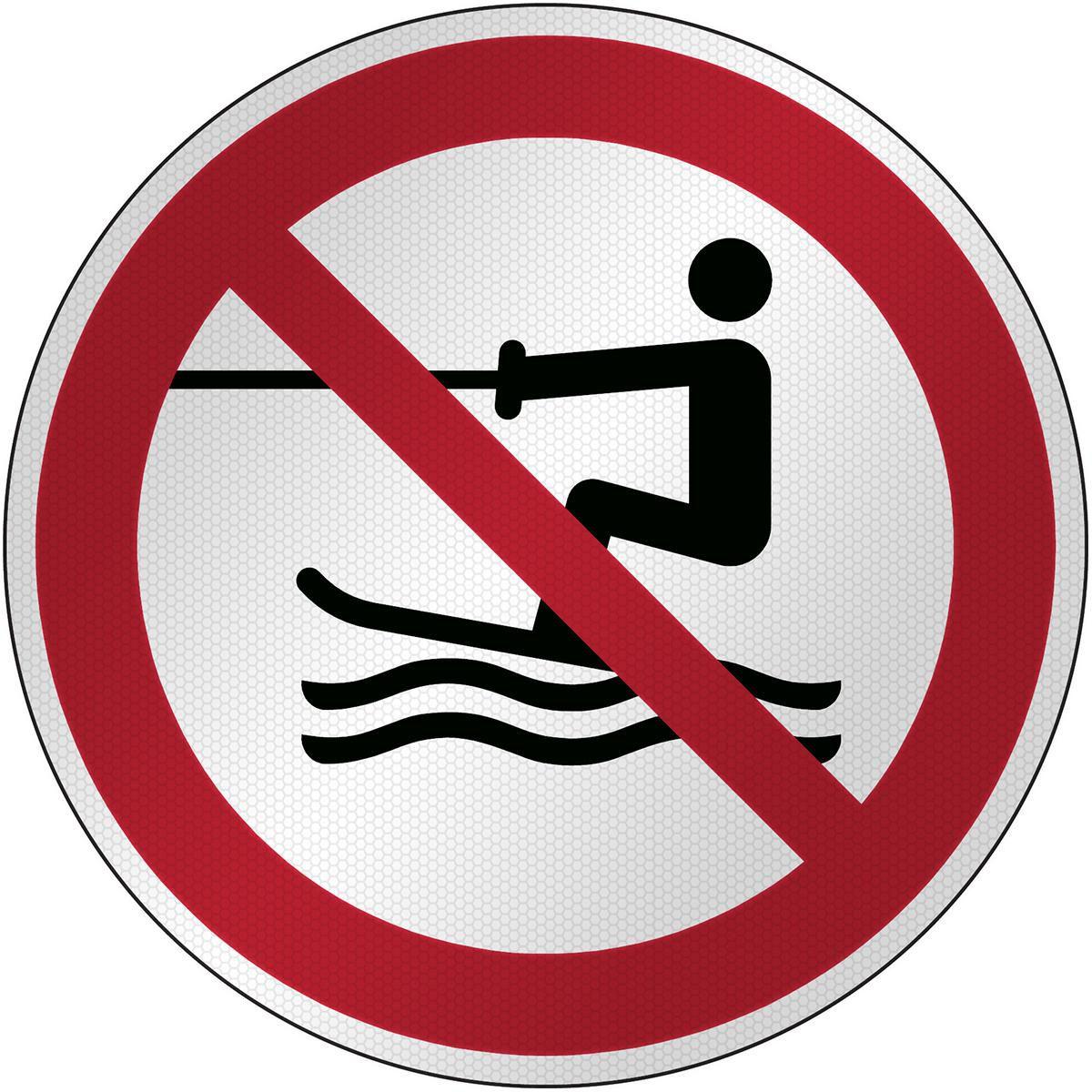 Brady, Etiketten, P/P058/NT/RFL-DIA395-1, ISO Sicherheitsschild - Keine Wasseraktivität durch Ziehen, Laminier