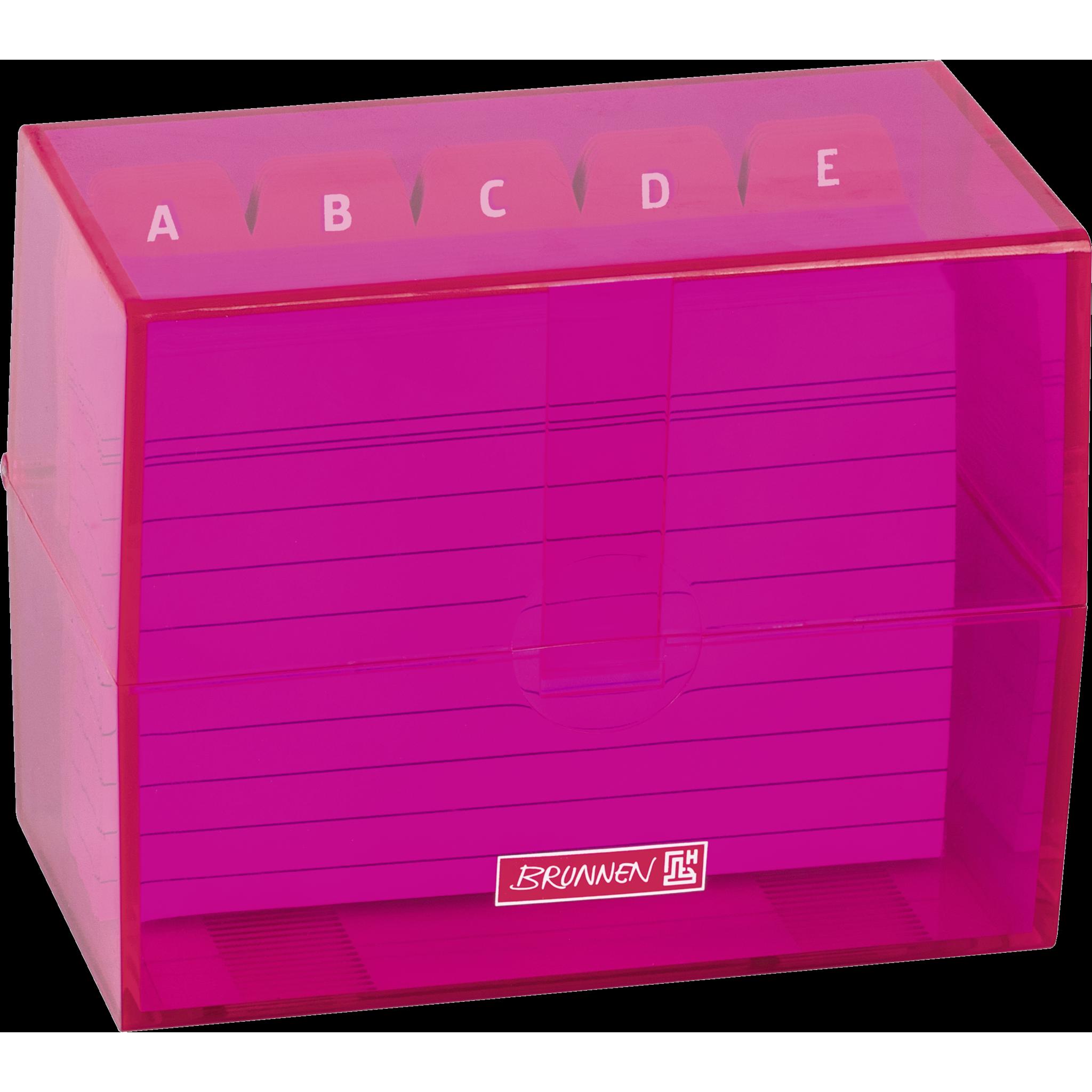 Brunnen, Kartenaufbewahrung, Karteibox A7 gefüllt pink (A7)