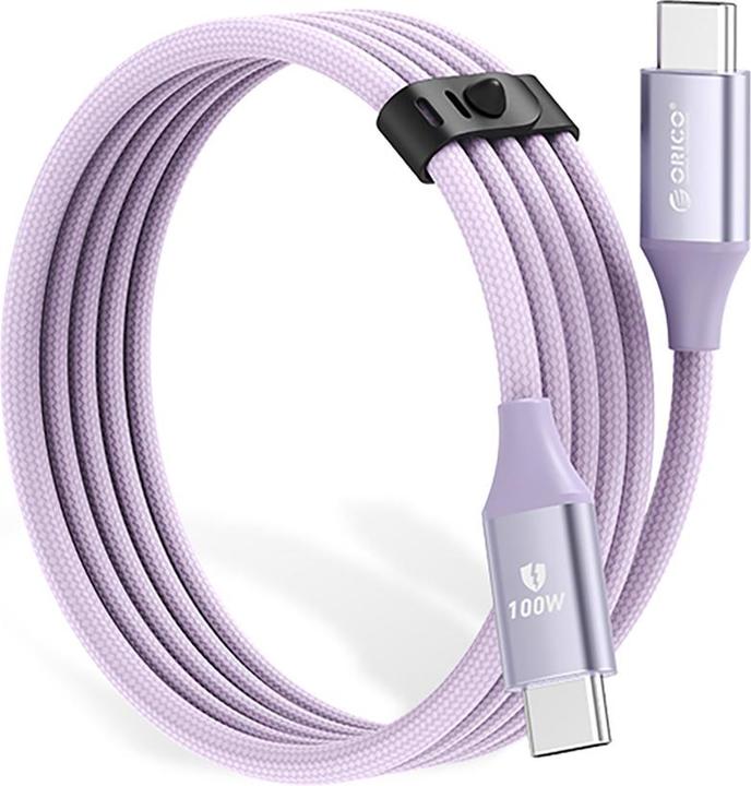 Actual product image Orico Cable Violet 100 W (1 m, USB 2.0, 100 W)