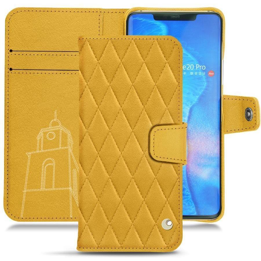 Noreve Lederschutzhülle Wallet (Huawei Mate 20 Pro), Smartphone Hülle, Orange