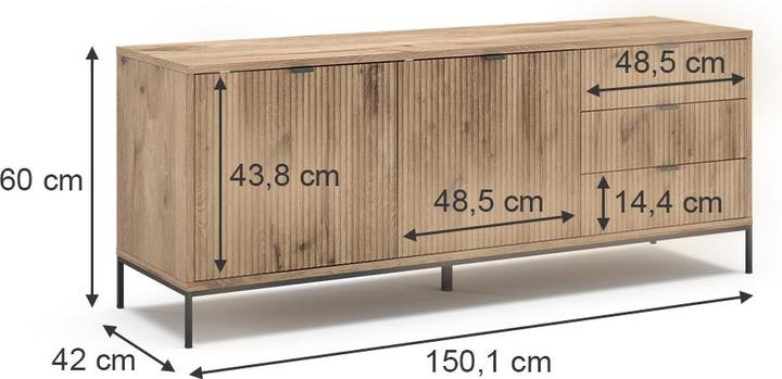 Actual product image Vicco Eliza (150.5 x 42 x 60 cm)