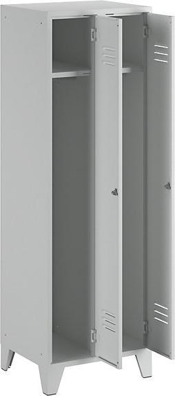 Actual product image Wolf Steel locker with stud feet, compartments cabinet height (60 cm, 185 cm)