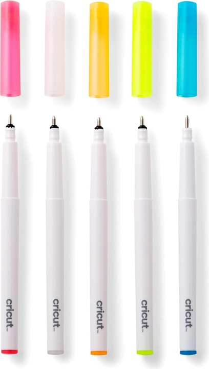 Produktbild Cricut Opaque Gel pens 5-pack Pink Orange White Yellow Blue (P)