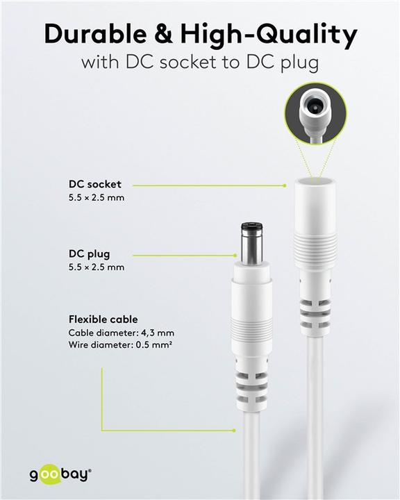 Produktbild Goobay DC-Verlängerungskabel (1.50 m)