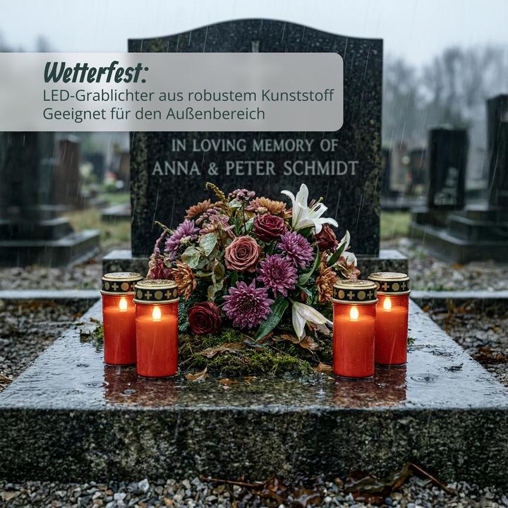 Actual product image Relaxdays 4x LED grave light (4x)
