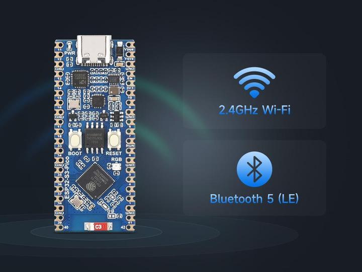 Image du produit WaveShare Microcontrôleur ESP32-S3 Pico