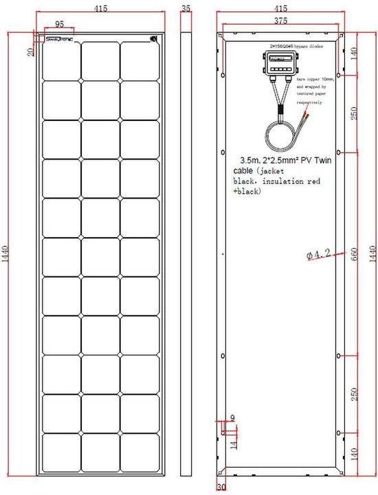 Immagine prodotto Swaytronic Pannello solare (120 W, 6.50 kg)