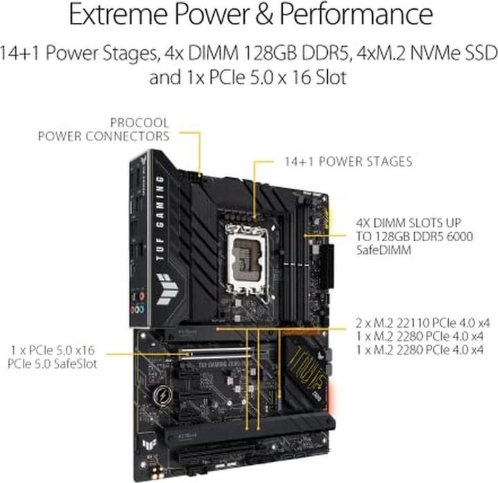 Produktbild ASUS TUF Gaming Z690-Plus (LGA 1700, Intel Z690H, ATX)