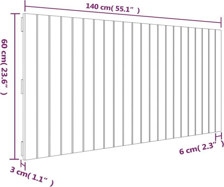 Image du produit vidaXL Wand-Kopfteil (146 x 5 x 110 cm)