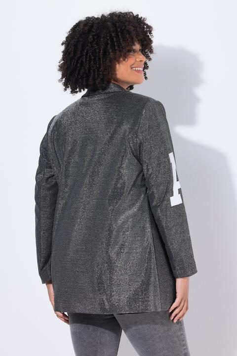 Image du produit Angel of Style Blazer coupe Straight Fit, tissu scintillant, applications lettres de l'alphabet (50)