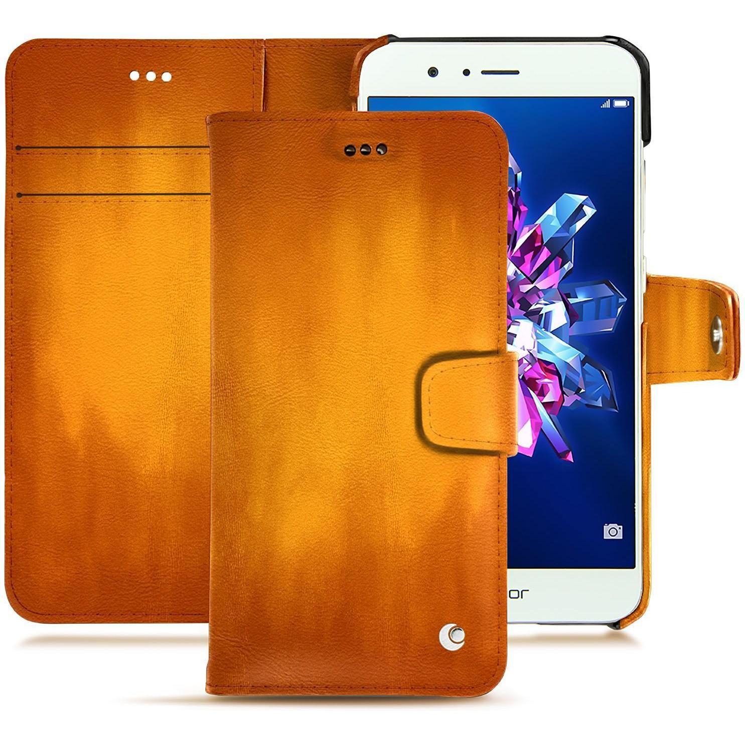 Thumbnail - Noreve Lederschutzhülle Wallet (Honor 8 Pro), Smartphone Hülle, Orange