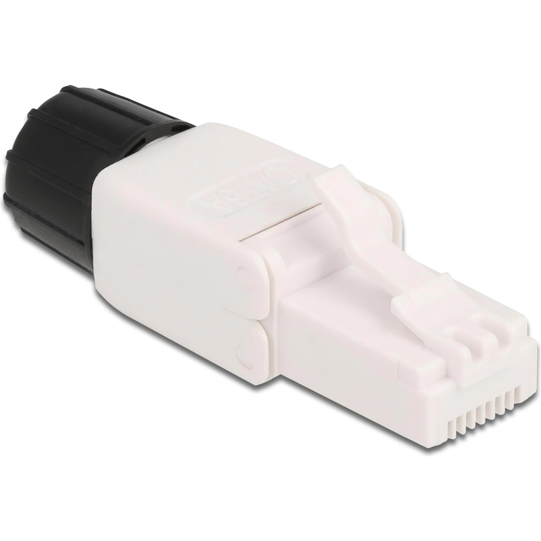 Delock Stecker RJ45 Cat.6A UTP werkzeugfrei 1 Stück, Weiss (Netzwerkkabel Stecker), Netzwerk Zubehör
