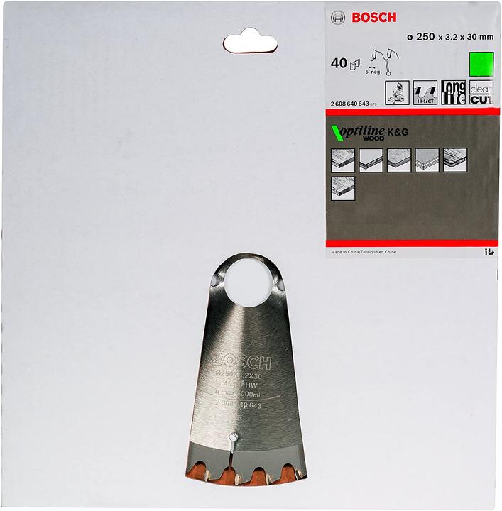 Produktbild Bosch Professional Zubehör PRO Wood Kreissägeblatt, 250 x 3.2 x 30 mm