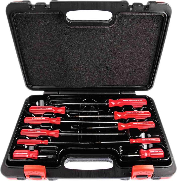 Actual product image RS PRO 10 piece engineers screwdriver set (Port, Pozidriv cross recess (PZ))