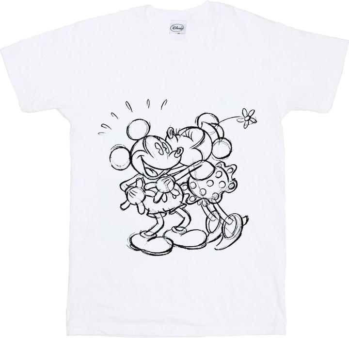 Produktbild Disney Mickey And Minnie Mouse Kiss Sketch TShirt Mädchen (152, 158)