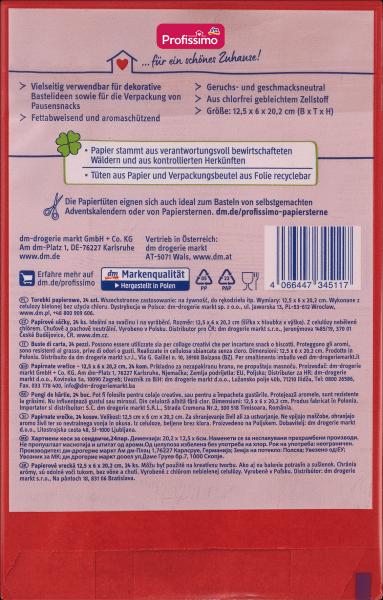 Nährwerte und Zutaten dm Profissimo Papiertüten (24 x)
