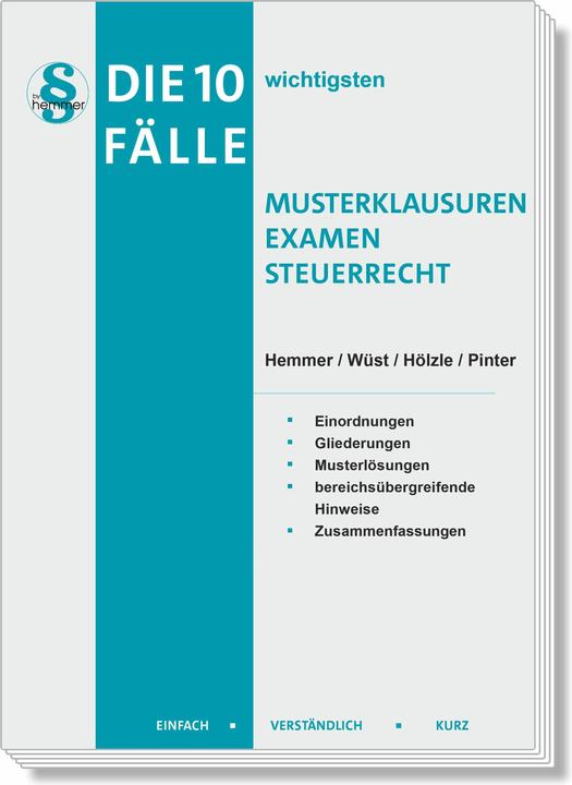 Energie-Label Die 10 wichtigsten Flle Musterklausuren Examen Steuerrecht (Deutsch, Achim Wüst, Christa Pinter, Gerrit Hölzle, Karl Edmund Hemmer, 2025)