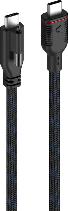 Produktbild Unisynk USB-C Cable for Pro AV Dock | USB-C - USB-C | 3.2 Gen 2 | Braided | 2m | Sort (2 m, USB 3.2 Gen 2, 100 W)