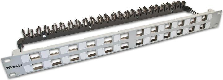 Actual product image Wirewin 24-port 1U patch panel, shielded