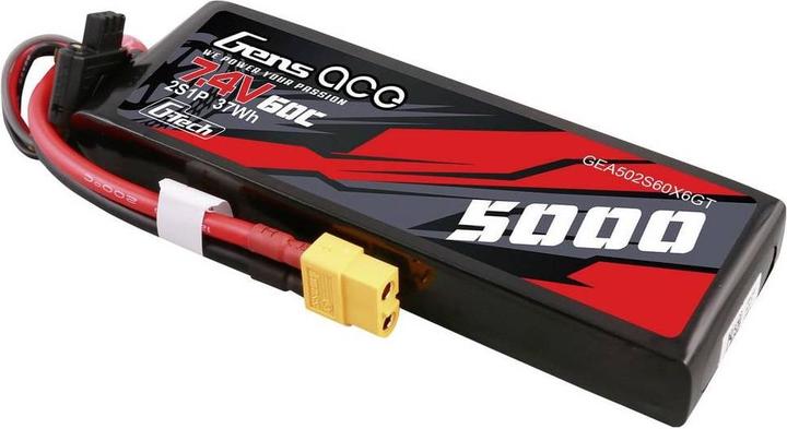 Produktbild Gens Ace G-Tech 5000mAh 7.4V 60C 2S1P Lipo PC material case with XT60 Plug (7.40 V, 5000 mAh)