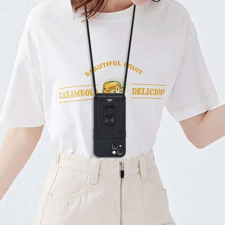 Image du produit Cadorabo Coque pour Apple iPhone 13 avec chaîne et fonction de support