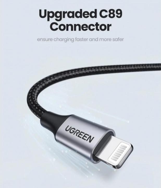Produktbild Ugreen Lightning USB Nylon Alu MFi (2 m)