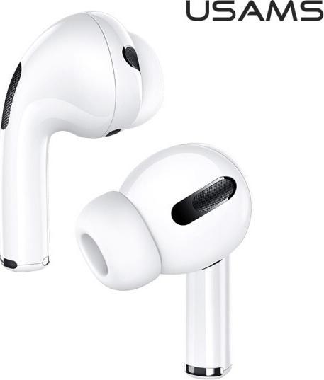 Actual product image Usams Słuchawki Bluetooth 5.0 TWS YS series bezprzewodowe biały/white BHUYS01 (ANC, 3 h, Wireless)
