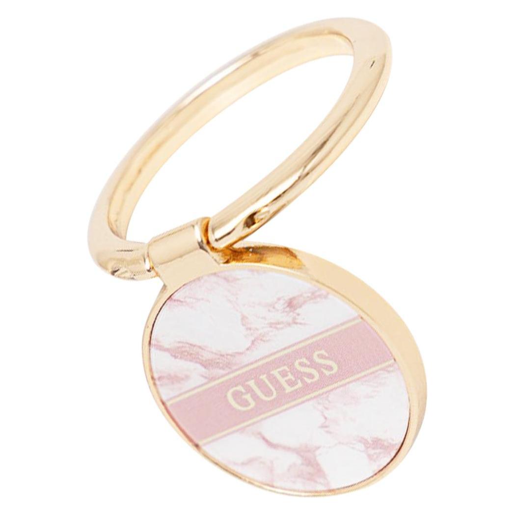 Guess Stand Ring Marble - Pink, Smartphone Halterung, Rosa