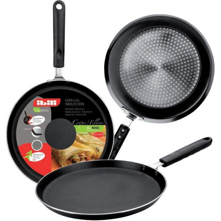 Ibili Crepespfanne Indubasic 20 cm Ideal zum Braten von dünnen Crepes (20 cm, Crêpe Pfanne, Edelstahl) (49759239)